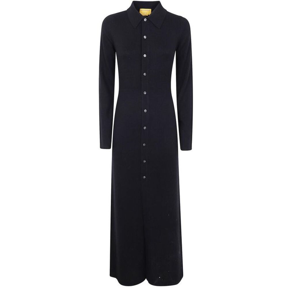 GUEST IN RESIDENCE Long Sleeve Knit Maxi Dress Women BLACK Dresses - Picture 1 of 3